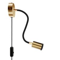 aplique con enchufe y extension 30 cm color bronce