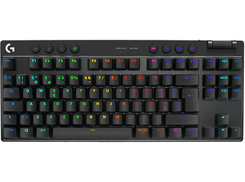Teclado gaming - Logitech G Pro X TKL, Lightspeed, Táctil, Bluetooth, Interruptores GX Brown táctiles, Control multimedia, Teclas programables, Negro
