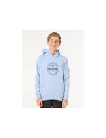 sudadera rip curl stapler hood- nino ice azul