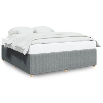 Cama Sin Colchón Tela Gris Claro 180x200 Cm