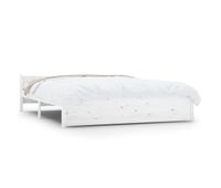 estructura de cama madera maciza blanco 150x200 cm