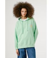 pepe jeans para mujer pl581526 sudadera angy verde l casual algodon