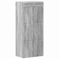 armario de pared para bano  mueble de bano tulum gris sonoma 37 x 245 x 86 cm
