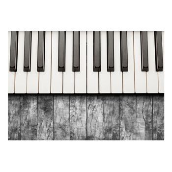 Papel Pintado 3d - Inspirado En Chopin - Madera Gris (250x175 Cm)