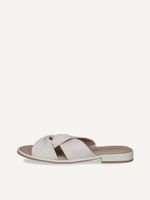 caprice mule white made of leather with block heel size 39