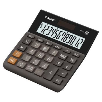 Casio MH-12-BK Calculadora de Sobremesa con Pantalla Extragrande de 12 Dígitos Negra