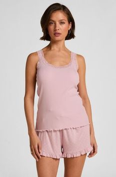 Hunkemöller Short de punto con volantes Rosa
