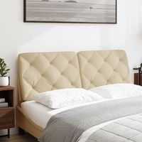 cabecero  panel de cabecera  decoracion de pared de cama acolchado tela crema 140 cm