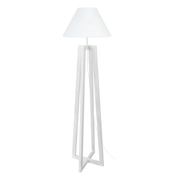 Lámpara de pie blanco pantalla crudo