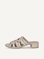 caprice mule beige made of leather with block heel size 39
