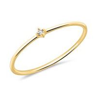 14 quilates anillo de oro para mujer con topacio blanco