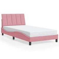 estructura de cama sin colchon hanko terciopelo rosa 100x200 cm vidaxl