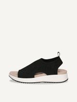 caprice sandal black made of textiles without heel size 39