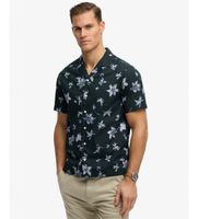 superdry para hombre m4011137a camisa cabana print marino xl casual algodon manga corta