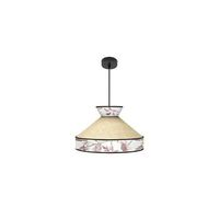 lampara colgante constantinopla o40cm de altura regulable 1xe27 bombilla no incluida color beige y rojo