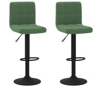 vidaxl taburetes de cocina 2 unidades terciopelo verde oscuro