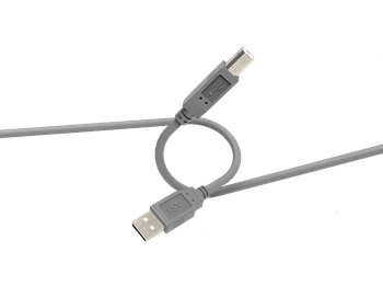 Cable USB - ISY IUC-1004, 2.0, USB-A a USB-B, 3m, 480 Mbps, Gris