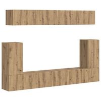 conjunto de mueble de tv 5 uds roble artisan vidaxl