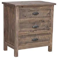 mesita de noche de madera marron 625x40x685h cm