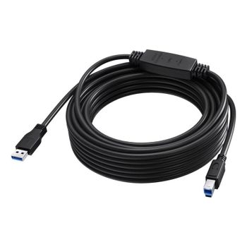 Cable USB 3.2 Gen 1 Vision 10 m USB C a USB B Negro