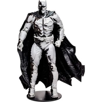Figura Batman Line Art Variant Con Cómic Black Adam Gold Label Dc Articulada 18 Cms