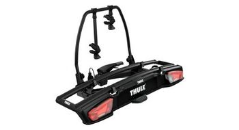 Thule velospace xt towbar bike rack 13 pin   2 bicicletas  compatible con bicicletas electricas  negro