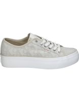 zapatillas con plataforma para mujer calvin klein jacquard w019650ga beige 40