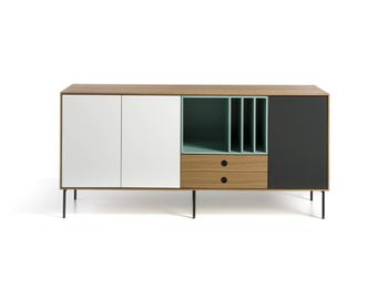 Aparador de diseño moderno en chapa de roble. 180×44×85H