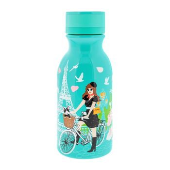 Botella termo 40 cl  azul 2 silicona  18 x 7 x 7 cm