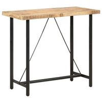 mesa de bar madera maciza de mango rugosa 120x58x107 cm vidaxl