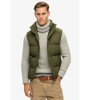 superdry para hombre m5012151a chaleco sin capucha everest verde xxl casual sostenible nylon reciclado