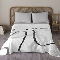 naturals - juego de sabanas estampadas 4 piezas cama 180 - algodon  incluye sabana encimera  2 fundas de almohada  1 sabana bajera - ribbon