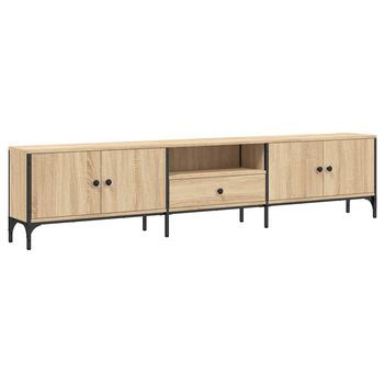 Mueble De Tv | Mueble De Salón | Mueble De Salón Tv Cajón Madera Ingeniería Roble Sonoma 200x25x44 Cm