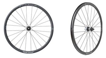 Par de ruedas de disco miche syntium aero dx tubeless 700   12x100mm   12x142mm   centerlock