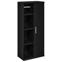 mueble de bano con portarrollos negro 39x22x90 cm vidaxl