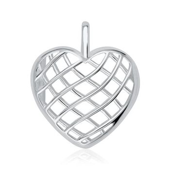Colgante medallón corazón de plata 925