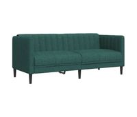 vidaxl sofa de 2 plazas tela verde oscuro