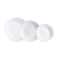 vajilla vidrio opal blanca 18 piezas