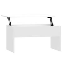 mesa de centro contrachapada blanco brillo 80x505x415 cm
