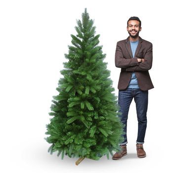 Blitzen - Árbol De Navidad Con Efecto Realista De Pe Y Pvc Ø93x180h, 872 Ramas