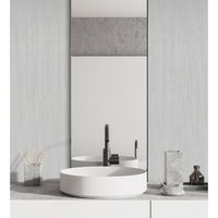papel pintado vinilico lavable con textura en alto relieve color gris - bissen texture 681673 de gaulan - rollo de 10 m x 106 m