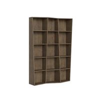 libreria de madera blanca desestructurada brika 317 cm-color marron-anchura 137 cm