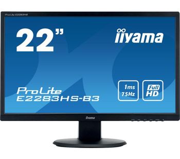 IIYAMA ProLite E2283HS-B3 Full HD 22” IPS LCD Monitor - Black, Black