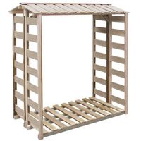 caseta para lena madera de pino impregnada 150x90x176 cm vidaxl