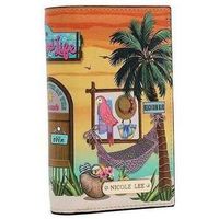 nicole lee cartera cartera plegable con cremallera central sun sand para mujer