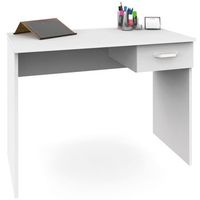 mesa escritorio ordenador 75x90x50cm 1 cajon almacenamiento oficina habitacion juvenil desk blanco  briebe prakt