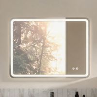 espejo led de glass silver 60x80 cm