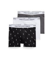polo ralph lauren para hombre 714830300075 set 3 calzoncillos boxer de algodon elastico negro blanco gris xl homewear