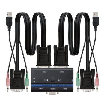Nanocable Switch KVM VGA/USB/Jack 3.5mm