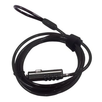 Cable de seguridad Ewent EW1238 Nano Combinación 4 dígitos Acero Zinc 1,8m Negro